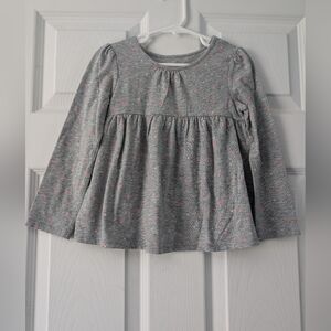 Gray and Pink Kids Long Sleeve Top
